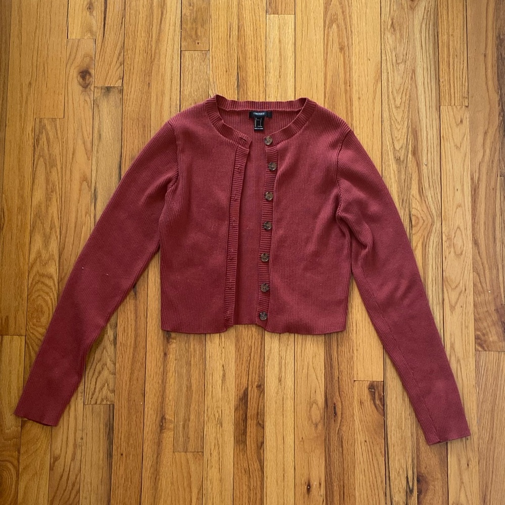 Burgundy Cardigan